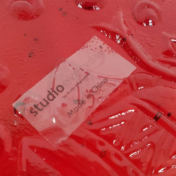 6 pc Studio Silversmiths Glass Christmas Tree Plates 6.75" cheese dessert dish - Picture 10 of 12